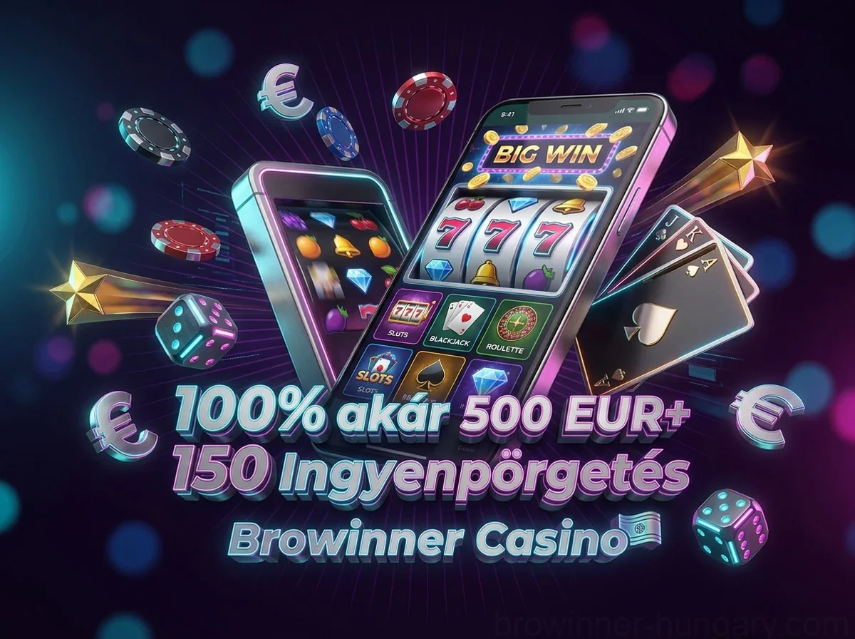 100% akár 500 EUR+ 150 Ingyenpörgetés